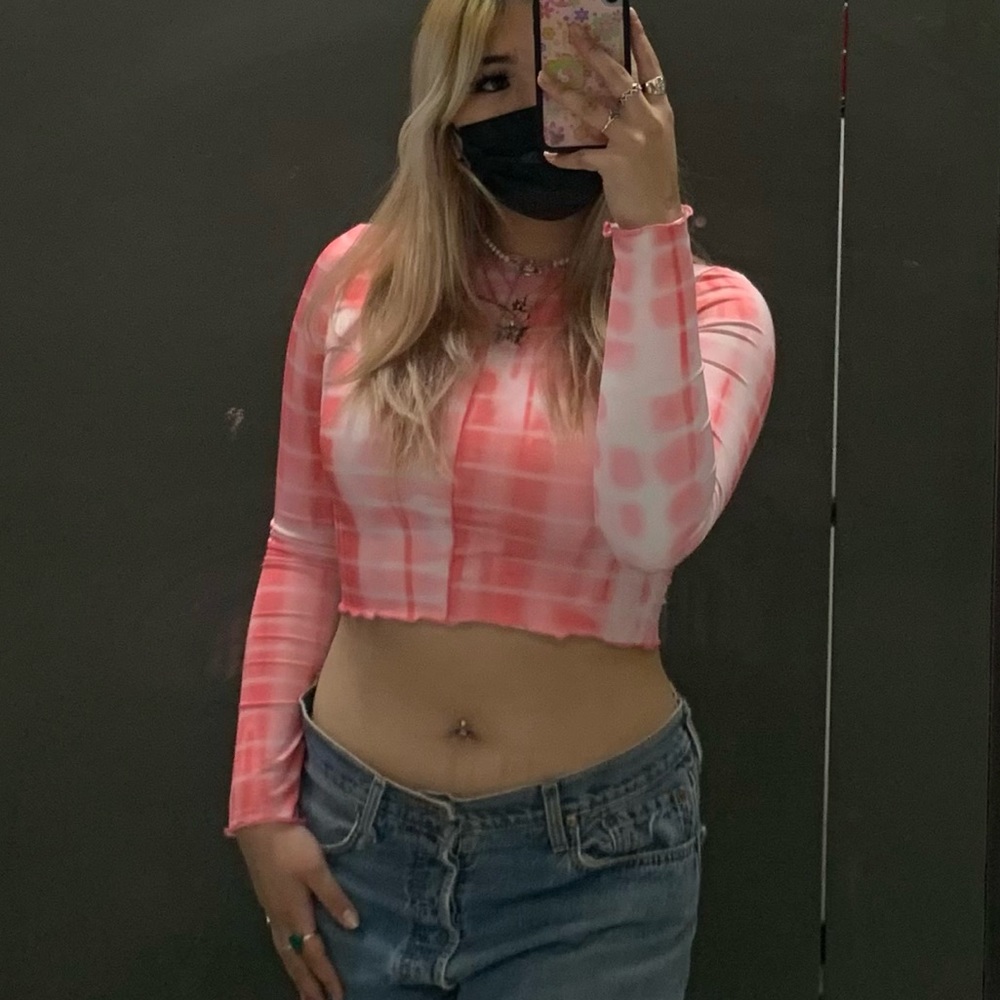 Pink Contrast T-Shirt | M